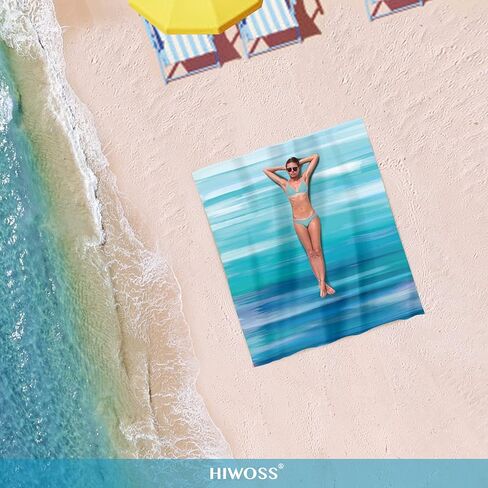 Sand Proof Beach Blanket,Waterproof Sand Free Beach Mat Large with Corner Pockets,Portable Mesh Bag for Beach Festival,Picnic and Outdoor Camping,Colored Check in Saudi Arabia