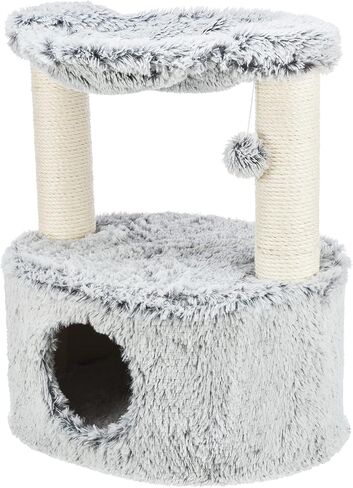 TRIXIE Gerado Cat Tree with Hammock, Condo, Scratching Post, Cat Toy (Gray) in Kuwait