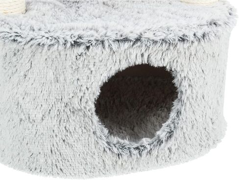 TRIXIE Gerado Cat Tree with Hammock, Condo, Scratching Post, Cat Toy (Gray) in Kuwait