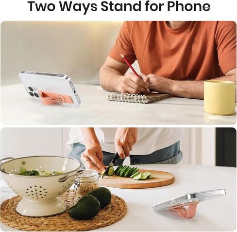 CoBak Hand Strap Holder for Kindle/Tablet - Lightweight TPU One-Handed Grip with Strong Stick, Stand for Phone, Adjustable Tightness for Kindle/Kobo/Voyaga/Lenovo/Sony E-Book Tablet, Orange in Saudi Arabia
