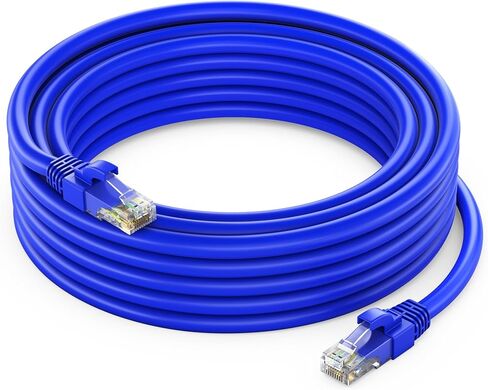 Maximm Cat 6 Ethernet Cable 75 Ft, 100% Pure Copper, Cat6 Cable LAN Cable, Internet Cable, Patch Cable and Network Cable - UTP (Blue) 75 Feet in Kuwait