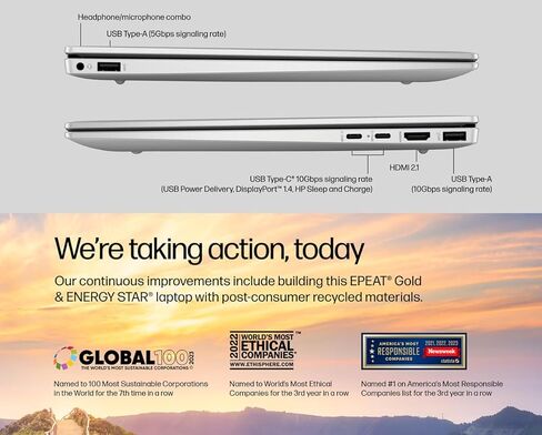 HP Newest Pavilion Plus 14" OLED Laptop, AMD Ryzen 7 7840U Processor (Beat i7-1355U), OLED 2.8k (2880x1800) 120Hz Display, 16GB RAM, 512GB SSD, Backlit Keyboard, Windows 11 Pro, WOWPC Recovery USB in Saudi Arabia