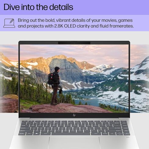 HP Newest Pavilion Plus 14" OLED Laptop, AMD Ryzen 7 7840U Processor (Beat i7-1355U), OLED 2.8k (2880x1800) 120Hz Display, 16GB RAM, 512GB SSD, Backlit Keyboard, Windows 11 Pro, WOWPC Recovery USB in Saudi Arabia