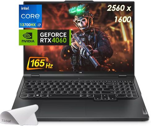 Lenovo Legion Pro 5i 16" Gaming Laptop - 165Hz 16:10 (2560 x 1600), 13th Gen Intel Core i7-13700HX, GeForce RTX 4060 (TGP 140W), 32GB DDR5 RAM, 1TB SSD, 4-Zone RGB Backlit KB, Win 11 H, w/Mouse Pad in Saudi Arabia