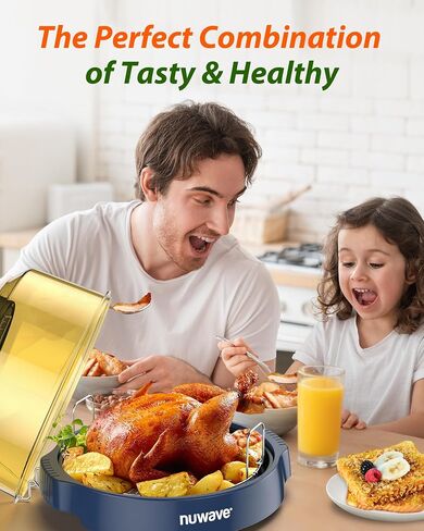 Nuwave Oven Pro Plus Air Fryer, Infra-Red Countertop, 2025 Advanced Convection, No Defrosting or Preheating, Cook Fresh or Frozen, Durable Power Dome, 100 Presets & 50 Memory, PFAS Free, Wild Olive in Saudi Arabia