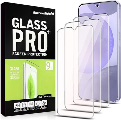 [عبوة من 3 قطع] واقي شاشة لهاتف Samsung Galaxy S24 Plus / S24+ من الزجاج المقسى، صلابة 9H، خالي من الفقاعات، سهل التركيب in Kuwait