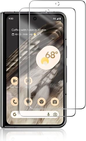 LYWHL (عبوة من قطعتين لواقي شاشة Google Pixel Fold 5G [الشاشة الأمامية فقط] غطاء حماية من الزجاج المقسى عالي الدقة وشفاف بدرجة 9H وطبقة حماية صديقة للبيئة، مضاد للخدش وخالي من الفقاعات وسهل التركيب in Kuwait