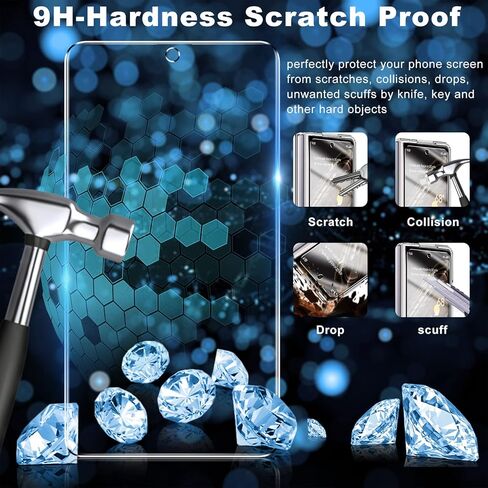 LYWHL (عبوة من قطعتين لواقي شاشة Google Pixel Fold 5G [الشاشة الأمامية فقط] غطاء حماية من الزجاج المقسى عالي الدقة وشفاف بدرجة 9H وطبقة حماية صديقة للبيئة، مضاد للخدش وخالي من الفقاعات وسهل التركيب in Kuwait