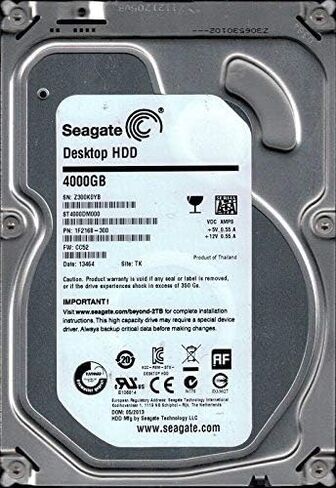 Seagate ST4000DM000 P/N: 1F2168-300 F/W: CC52 TK Z30 4TB (Renewed) in Saudi Arabia