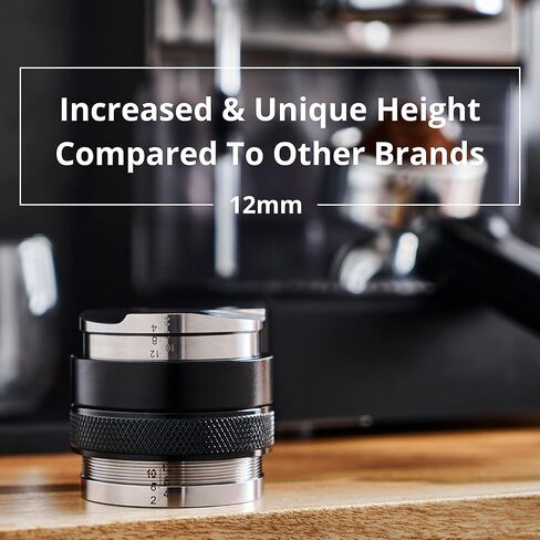 58mm Tamper and Distributor with Height Indicator - Espresso Hand Tamper Tool Fits 58mm Portafilters - Professional Espresso Distribution Tool 58mm - Adjustable Depth Coffee Tamper and Leveler in Saudi Arabia