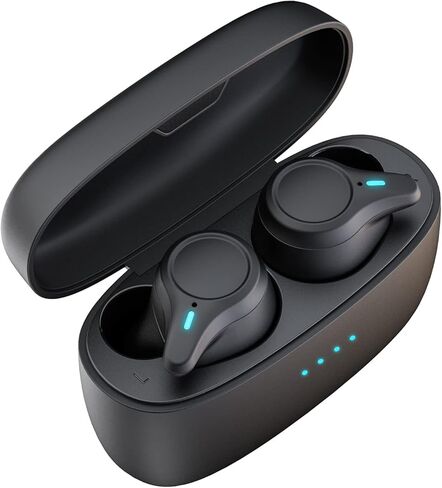 KOSETON E10 True Wireless Bluetooth Earbuds, Titanium Black – Wireless Earbuds for Running and Sport, Charging Case Included, Dual Microphones, 30 Hour Battery and Great Sound Quality in Saudi Arabia