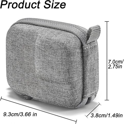 حافظة PCTC لهاتف GoPro Hero 13 12 11 10 9 8 7 6 5 حقيبة تخزين محمولة للسفر باللون الأسود حقيبة حمل صغيرة لحماية كاميرا الحركة DJI Osmo AKASO (رمادي) in Kuwait