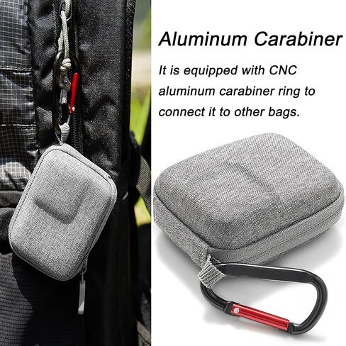 حافظة PCTC لهاتف GoPro Hero 13 12 11 10 9 8 7 6 5 حقيبة تخزين محمولة للسفر باللون الأسود حقيبة حمل صغيرة لحماية كاميرا الحركة DJI Osmo AKASO (رمادي) in Kuwait