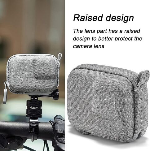 حافظة PCTC لهاتف GoPro Hero 13 12 11 10 9 8 7 6 5 حقيبة تخزين محمولة للسفر باللون الأسود حقيبة حمل صغيرة لحماية كاميرا الحركة DJI Osmo AKASO (رمادي) in Kuwait