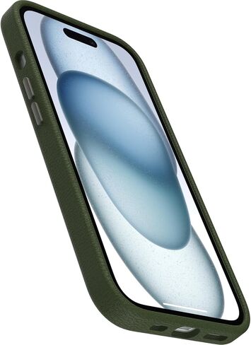 OtterBox iPhone 15 Symmetry Series Cactus Leather for MagSafe - Cactus Grove (Green), Snaps to MagSafe, Ultra-Sleek, Raised Edges Protect Camera & Screen in Saudi Arabia