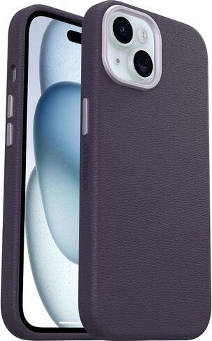 OtterBox iPhone 15 Symmetry Series Cactus Leather for MagSafe - Cactus Grove (Green), Snaps to MagSafe, Ultra-Sleek, Raised Edges Protect Camera & Screen in Saudi Arabia