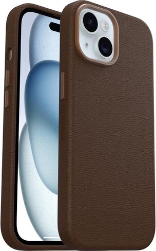 OtterBox iPhone 15 Symmetry Series Cactus Leather for MagSafe - Cactus Grove (Green), Snaps to MagSafe, Ultra-Sleek, Raised Edges Protect Camera & Screen in Saudi Arabia
