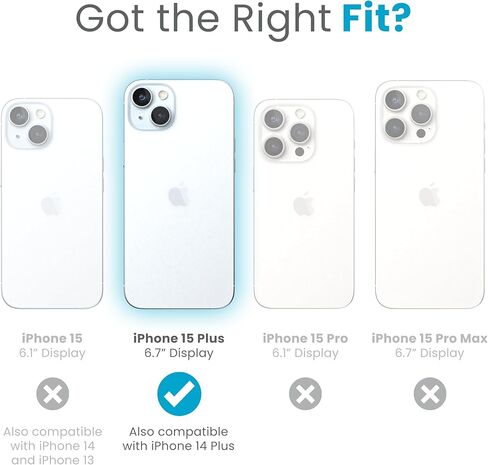 حافظة Speck Clear iPhone 15 - نحيفة، حماية من السقوط، قبضة - لهاتف iPhone 15، iPhone 14 وiPhone 13 - مقاومة للخدش، مضادة للأصفر، حافظة هاتف 6.1 بوصة - GemShell Grip Clear in Saudi Arabia