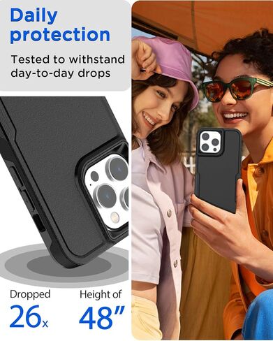 AICase for iPhone 13 Pro Max Case with Belt-Clip Holster, Screen Protector, Heavy Duty Protective Phone Case, Military Grade Full Body Protection Shockproof/Dustproof/Drop Proof Rugged Cover in Kuwait