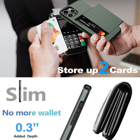 for iPhone 15 Pro Wallet Case with Card Holder + 2 Tempered Glass Screen Protector, Heavy Duty Protective Dual Layer Shockproof Hidden Card Slot Slim Case Women Men 6.1 inch (Rose Gold) in Kuwait