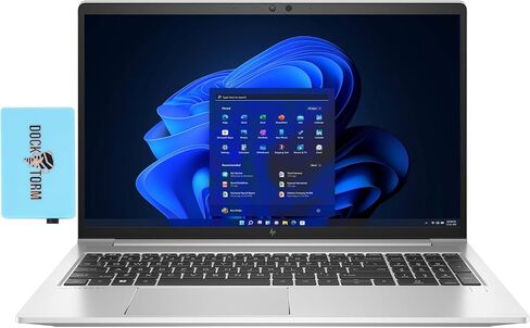 HP EliteBook 650 G9 Home & Business Laptop (Intel i7-1255U 10-Core، 32GB RAM، 1TB PCIe SSD، 15.6 بوصة 60 هرتز Full HD (1920x1080)، بصمة الإصبع، WiFi، Bluetooth، Win 11 Pro) مع Dockztorm Hub in Saudi Arabia