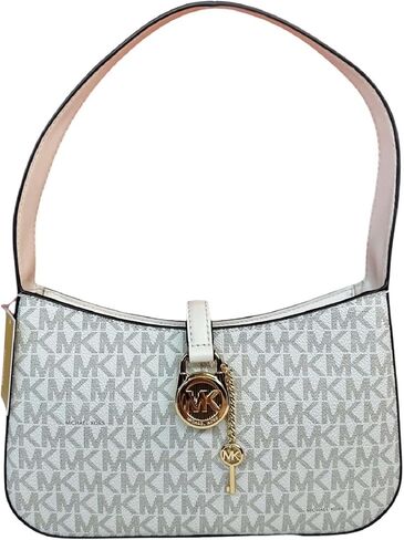 Michael Kors Lyra Small Embossed Zip Pouchette Shoulder Handbag Brown in Saudi Arabia