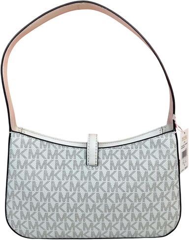 Michael Kors Lyra Small Embossed Zip Pouchette Shoulder Handbag Brown in Saudi Arabia