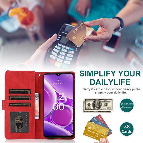Compatible with Nokia G42 5G / Nokia G310 5G (6.56") Wallet Case Tempered Glass Screen Protector and Zipper Leather Flip Cover Card Holder Stand Cell Accessories for NokiaG42 NokiaG310 Women Men Green in Saudi Arabia