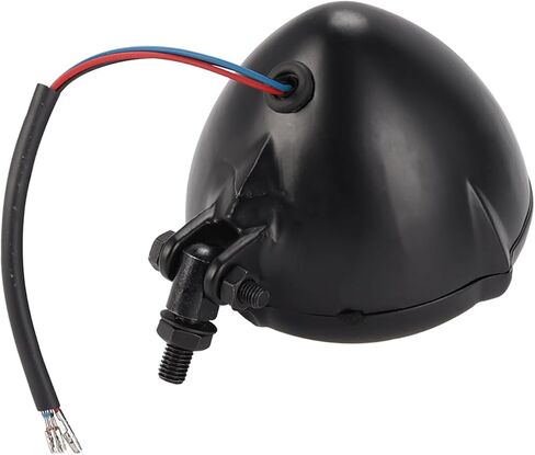 Vintage Round Motorcycle Headlight Grill Head Led Light for Harley Cafe Racer Bobber,Black#B in Kuwait