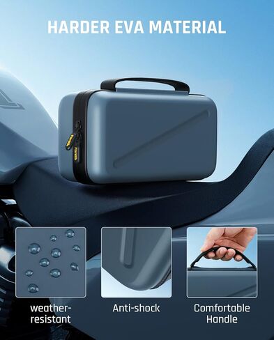 حقيبة حماية EVA محمولة من Fanttik X8، حقيبة تخزين EVA مخصصة رسميًا لمنفاخ إطارات Fanttik X8، وأنبوب هواء، ومحول شاحن وكابل (حقيبة الحمل فقط) in Kuwait