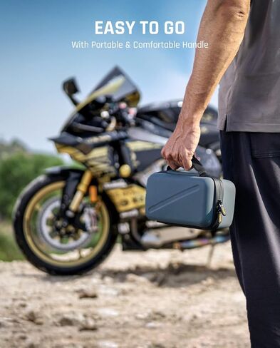 حقيبة حماية EVA محمولة من Fanttik X8، حقيبة تخزين EVA مخصصة رسميًا لمنفاخ إطارات Fanttik X8، وأنبوب هواء، ومحول شاحن وكابل (حقيبة الحمل فقط) in Kuwait