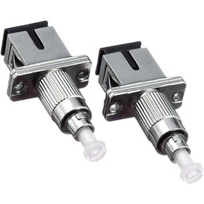 2-Pack Single Mode 9/125um FC/UPC Male to SC/UPC Female Hybrid Optical Fiber Adapter Connector