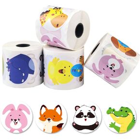 1200 PCS Thank You Stickers for Small Business, 1.5 Inch Round Stickers with 16 Designs 4 Rolls Self-Adhesive Stickers, Waterproof Stickers, Seal for Packaging, Gifts & Crafts