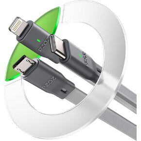 PZOZ 100W USB C & USB A Charging Cable, 3 in 1 Multi Fast Charging at The Same Time, Multiple Charger Cord with Type C[100W]/Lightning[27W]/Micro[10W] for iPhone 16 15 14 iPad Pro MacBook Samsung