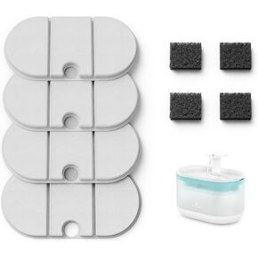 Replacement Filters for Capsule Cat Water Fountain PLWF002, 2 Months Set of Replacement Filters for Ultra Quiet Pet Water Fountain - 4pcs