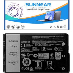 J7HTX 34Wh Battery Replacement for Dell Latitude 7202 7212 7220 Rugged Extreme Series Tablet Laptop 7XNTR FH8RW 7.6V 4342mAh