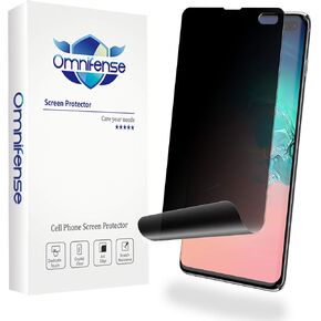 Galaxy S10 Plus Privacy Screen Protector [Case Friendly] Full Adhesive Soft Film [Support in-Screen Unlock], 2-Way Privacy Nano Shield (NOT Tempered Glass) for Samsung S10+, 2-Pack
