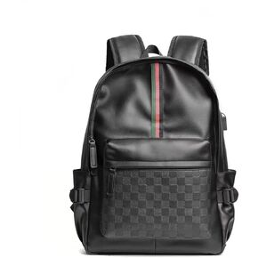 Leather Backpack School College Bookbag Leisure Business Travel Hiking Rucksack,Suitable for 15.6-inch laptop pack (2)