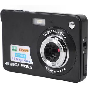 Pocket Digital Camera, 48MP 8X Zoom Autofocus Point and Shoot Digital Cameras with 2.7inch TFT Display, Anti Shake, Auto Face Beauty, Multi Color Filter, for Vlogging Travel
