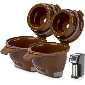 Single Serve Ground coffee Brew Basket for hamilton beach flex brew replacement parts 49974 49975 49976 49979 49957 49954 49947 49940 49950 49966 49968 Reusable coffee filter Brown (2 Pack)