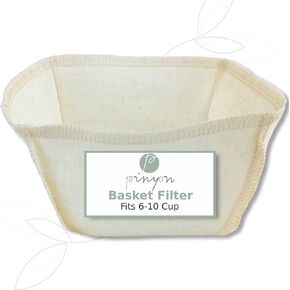 Pour Over Reusable Cloth Coffee Filter - Made in Canada of Hemp and Organic Cotton - Zero Waste, Eco-Friendly. Fits Chemex carafe. Chemex® is a registered trademark of Chemex Corporation.