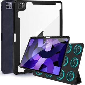 Case for iPad 2019/2020/2021 9th/8th/7th Generation Case 10.2 inch Baby Skin-Like Touch PU Leather Protective Detachable 10.2" Case with Pencil Holder Smart Auto Sleep/Wake Cover -Black