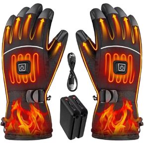 Heated Gloves for Men Heated Gloves Rechargeable Electric Heated Gloves 3 Heating Levels, Waterproof, Touchscreen - For Men, Women, Hunting, Fishing, Skiing in Kuwait