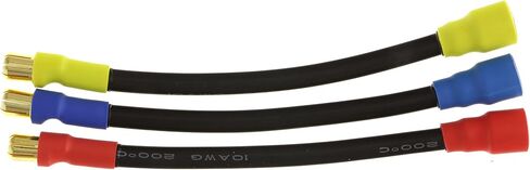 Replacement 6.5mm Male to 8mm Female Bullet Connector Extension Wire Adapter 10AWG 4.9 Inch for RC Motor & ESC in Kuwait