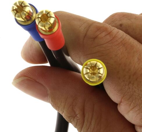 Replacement 6.5mm Male to 8mm Female Bullet Connector Extension Wire Adapter 10AWG 4.9 Inch for RC Motor & ESC in Kuwait