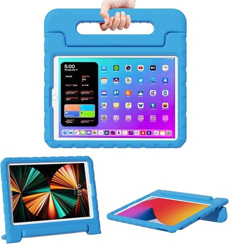 Kids Case for New iPad 9th Generation Case, iPad 10.2 Case 2021/2020/2019, iPad 8th/7th Generation Case, Shockproof Handle Stand Kids Case for 10.5 Inch iPad Air 3rd Gen/iPad Pro 2017, Blue in Saudi Arabia