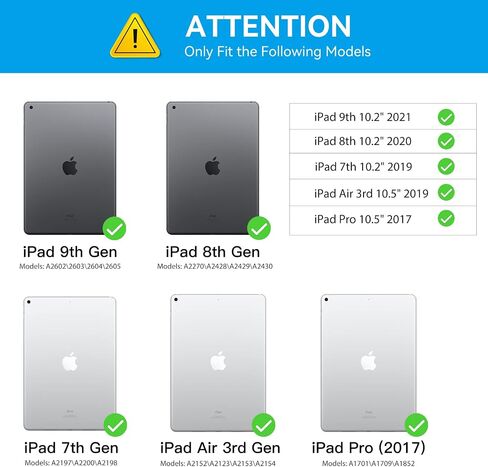 Kids Case for New iPad 9th Generation Case, iPad 10.2 Case 2021/2020/2019, iPad 8th/7th Generation Case, Shockproof Handle Stand Kids Case for 10.5 Inch iPad Air 3rd Gen/iPad Pro 2017, Blue in Saudi Arabia
