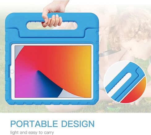 Kids Case for New iPad 9th Generation Case, iPad 10.2 Case 2021/2020/2019, iPad 8th/7th Generation Case, Shockproof Handle Stand Kids Case for 10.5 Inch iPad Air 3rd Gen/iPad Pro 2017, Blue in Saudi Arabia