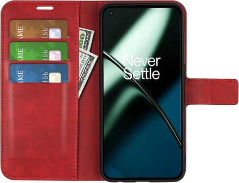 Flip Case for OnePlus 11 Wallet PU Leather Magnetic Protective Cellphone Case for One Plus 11 Folio Book Cover with Stand (Brown) in Saudi Arabia
