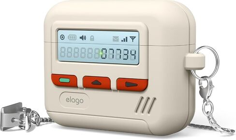 elago Pager Case Compatible with AirPods 4 Case Cover, Compatible with AirPods 4th Generation Case, Lanyard Included, Shock Resistant, Full Protection, for Men, for Women [Black] in Saudi Arabia